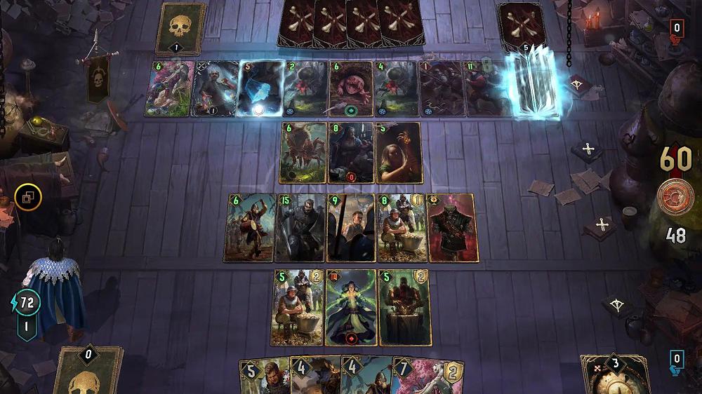 Screenshot of a card battle game