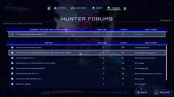 Fictional in-game message boards for High on Life bounty hunters