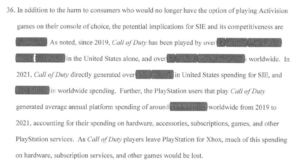 Poorly redacted statement from Sony's Jim Ryan says Call of Duty pulls in $1.5 billion annually for PlayStation.