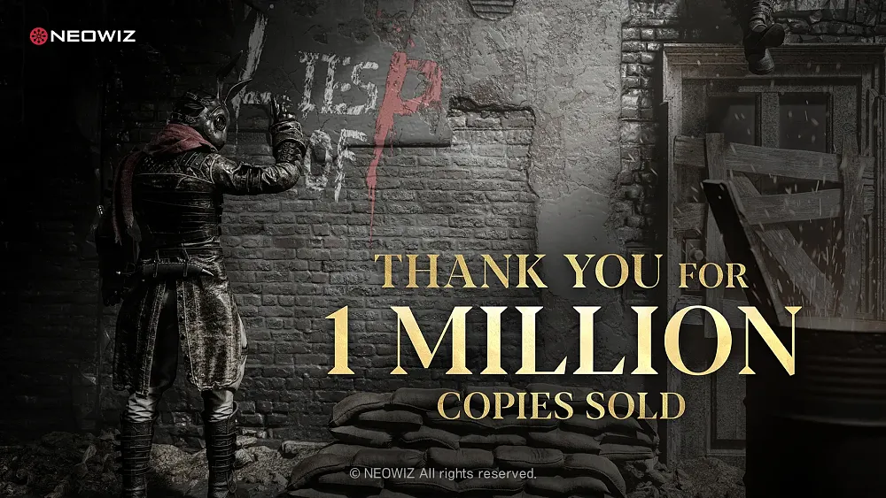 Text: Thank you for 1 million copies sold