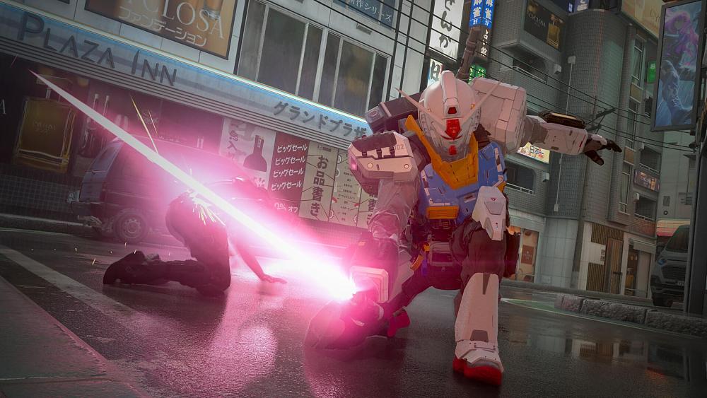 Screenshot showing a Gundam skin, with a light blade, in Call of Duty: Modern Warfare 3.