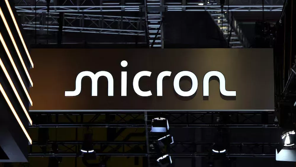 A sign of the Micron logo.