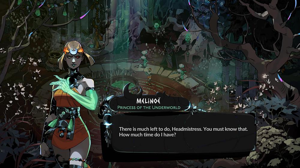 A character shown speaking in Hades 2.