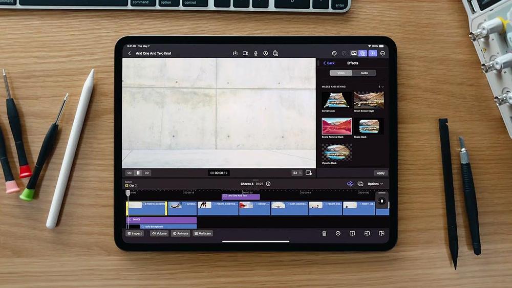 Photograph of the new 2024 iPad Pro from Apple.