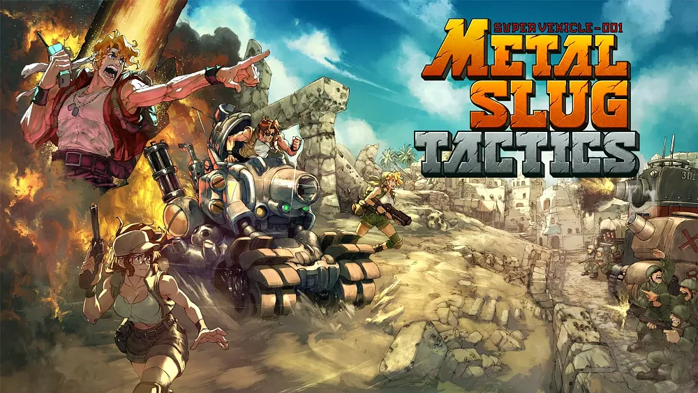 Cartoon style key art for Metal Slug Tactics.
