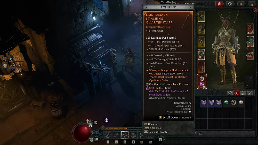 An image showing an example of the Runewords in Diablo 4.