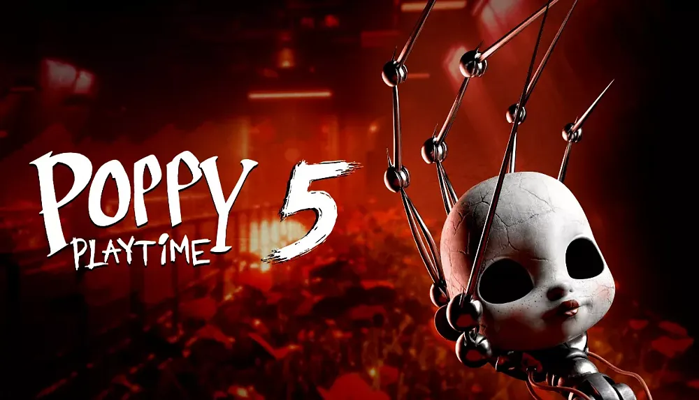 Key art visual promoting the upcoming Chapter 5 for horror game Poppy Playtime.