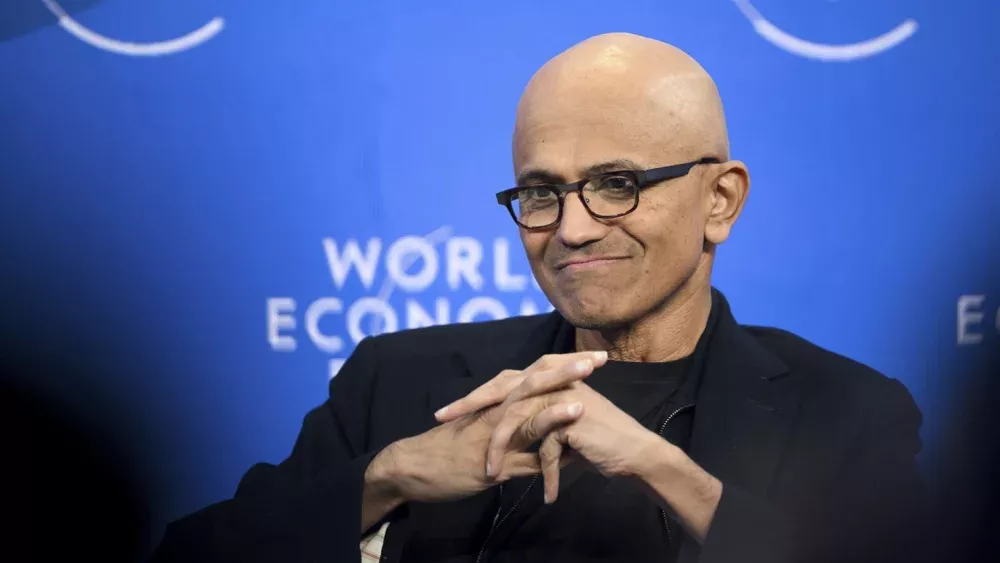 A smug, bald guy. This is Satya Nadella, the CEO of Microsoft.