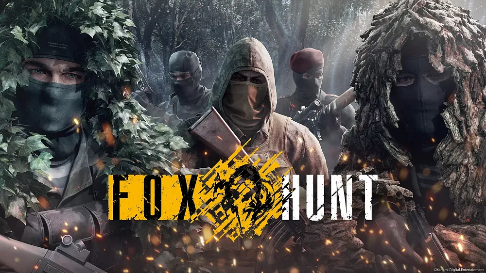 A group of non-descript soldiers in camo. The logo says Fox Hunt.