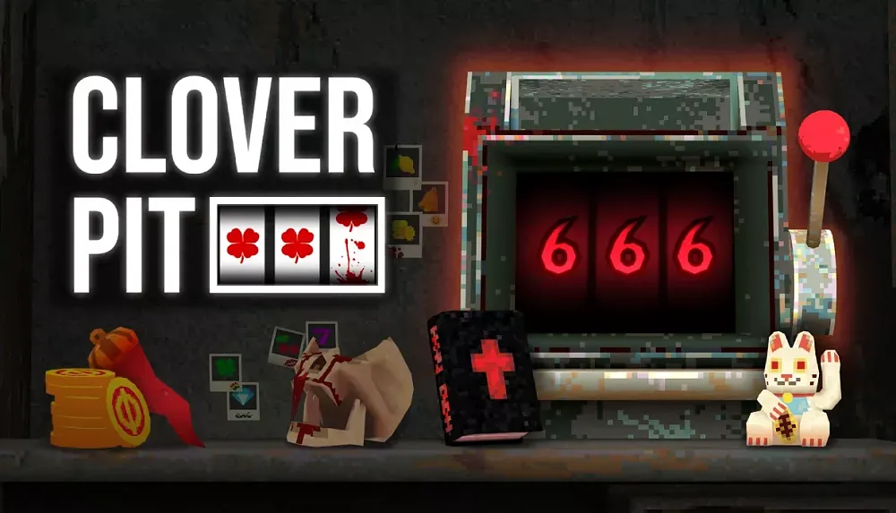 A slot machine showing '666'.