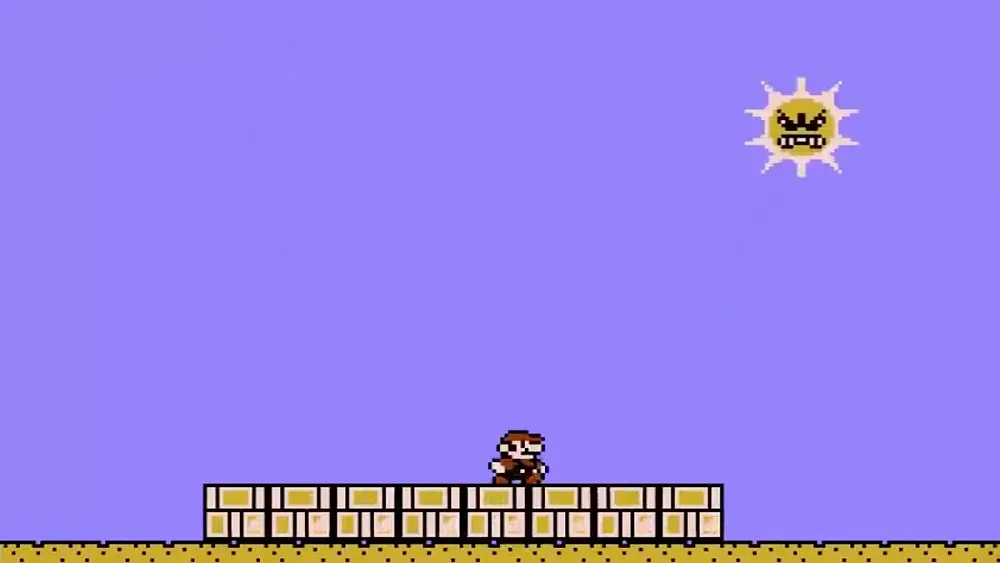 It's so hot. Mario, run! Mario! The sun! It's angry! MARIO, NOOOOO!