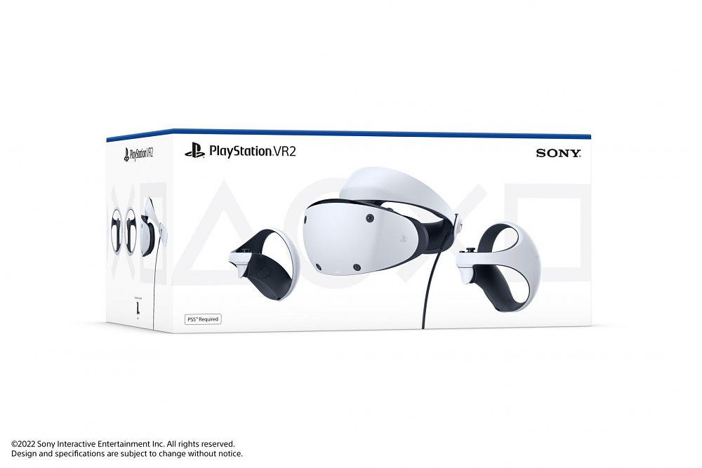 Photo of the retail box for PlayStation VR2.
