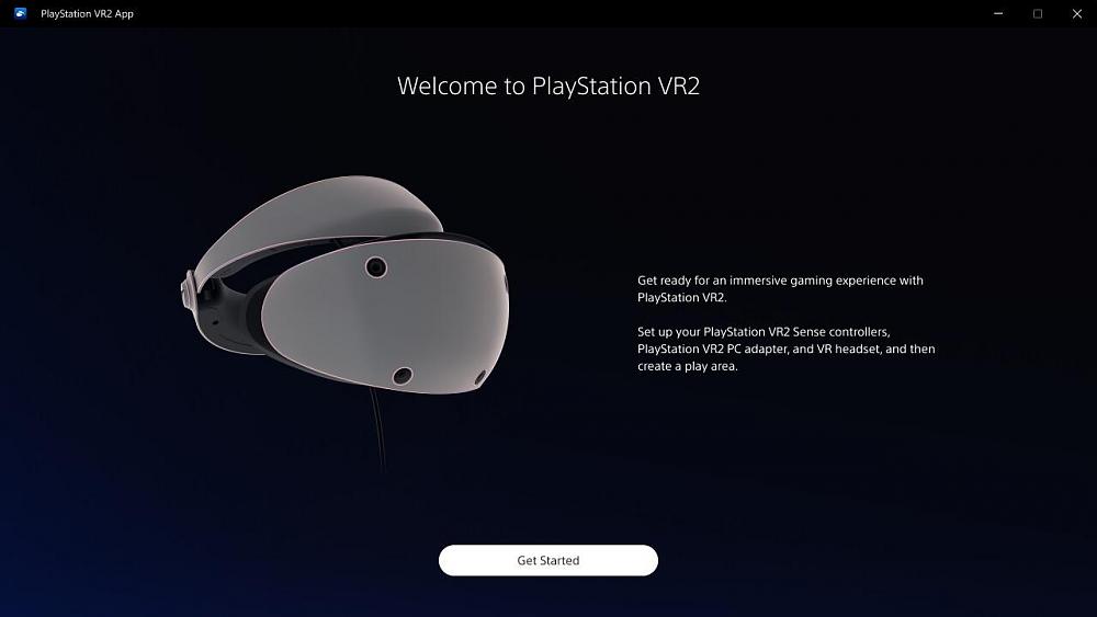 Image showing the first steps to setting up PlayStation VR2 on PC.