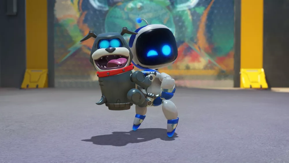 Image of a cute robot with a cute robot dog.