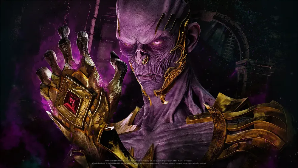 Promo art showing some Dungeons and Dragons content in Dead by Daylight.