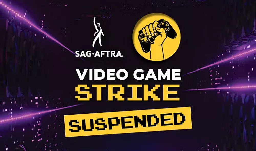 Image saying that the SAG-AFTRA video game strike has been suspended.