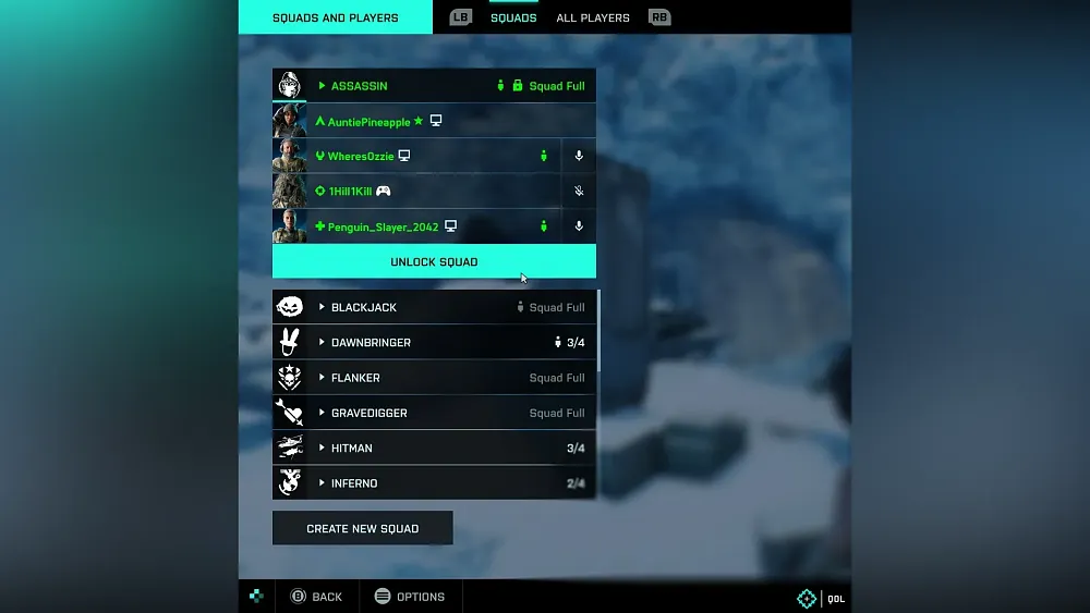 Image showing better squad management coming in Battlefield 2042 update.