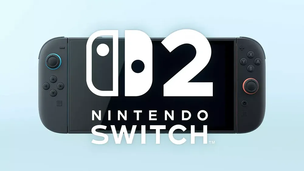 First look at the new handheld gaming device, the Nintendo Switch 2. Text overlay: Nintendo Switch 2.