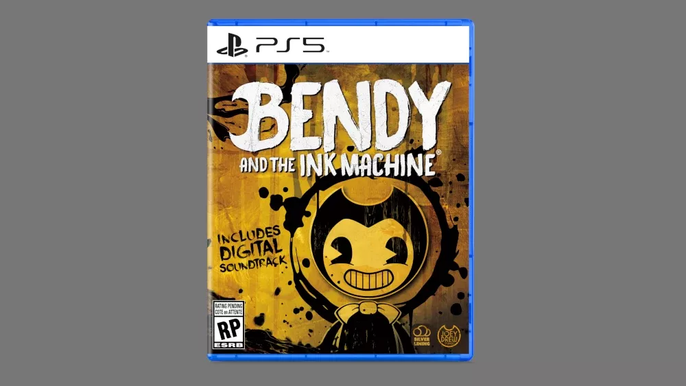 Cover art for the physical release of Bendy and the Ink Machine for PlayStation 5.
