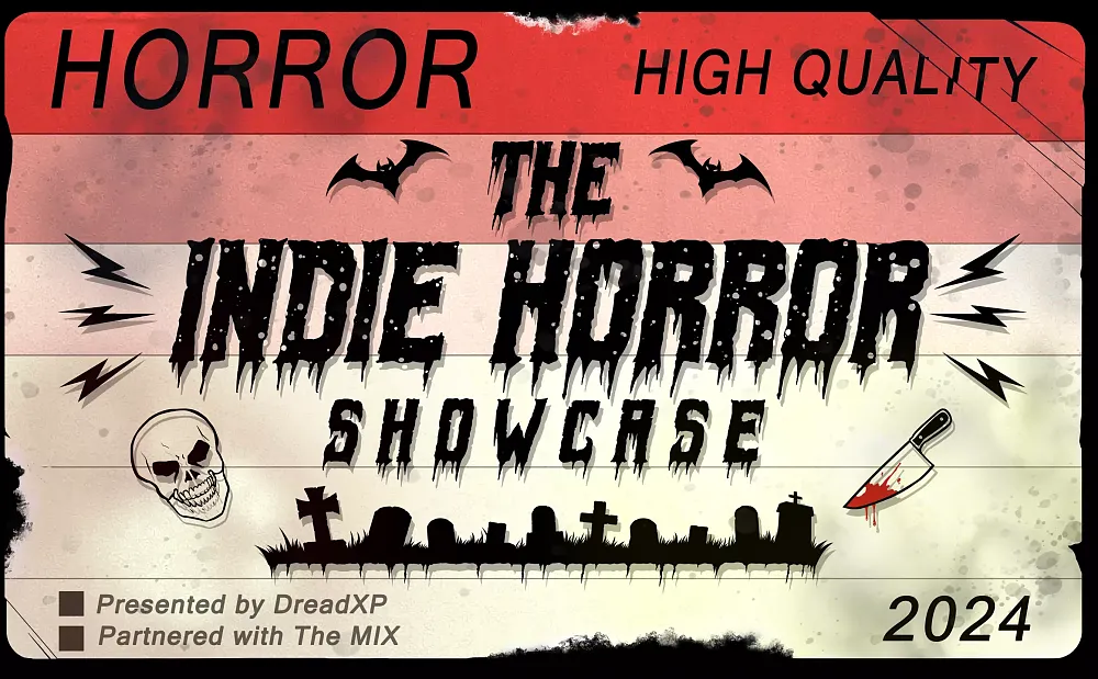 Graphic announcing The Indie Horror Showcase 2024 dated for October 24, 2024.