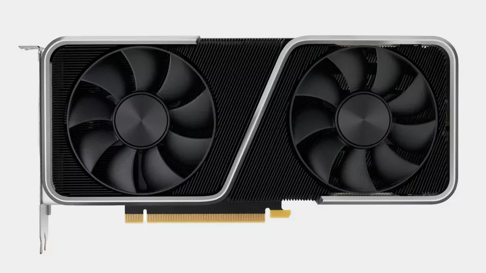 A photo of the RTX 3060 GPU from Nvidia.