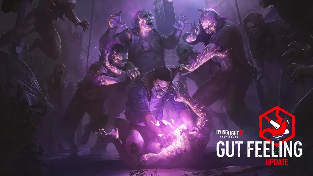 A group of zombies attacking a human survivor.