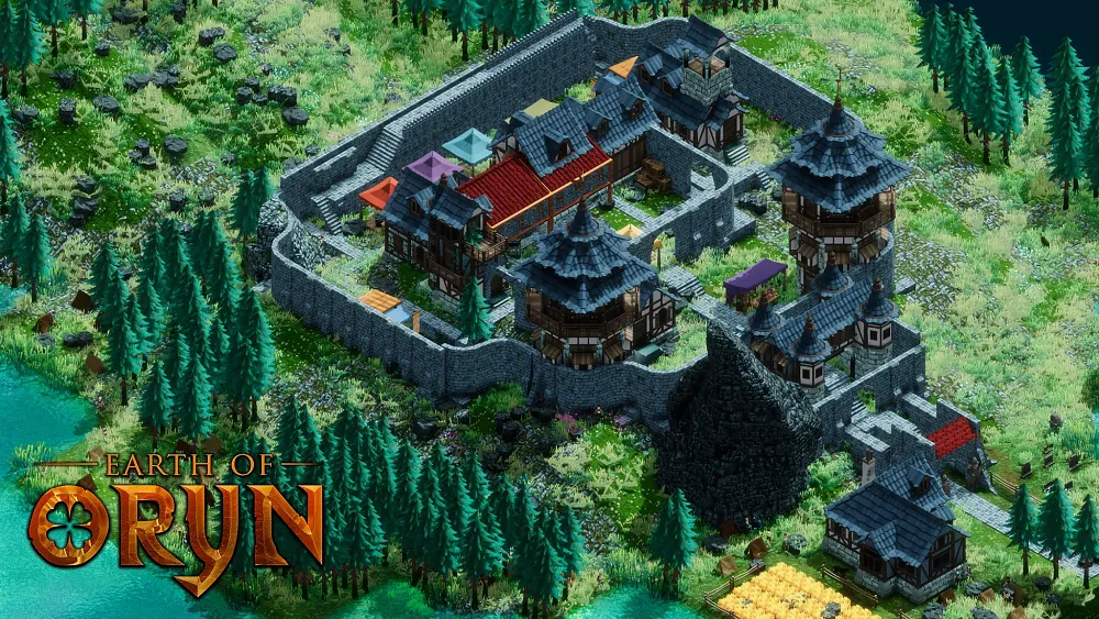 Key art for Earth of Oryn, a medieval city-builder that just entered Steam Early Access.