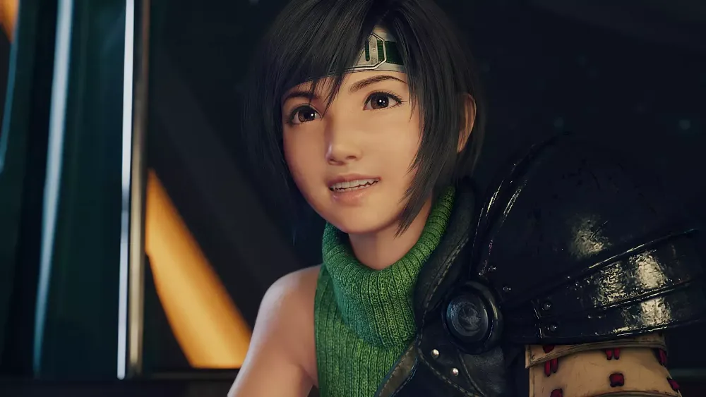 Closeup of Yuffie from Final Fantasy 7 Rebirth.
