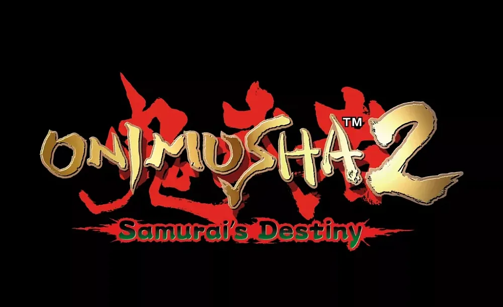 Text on a black background: Onimusha 2. Samurai's Destiny.