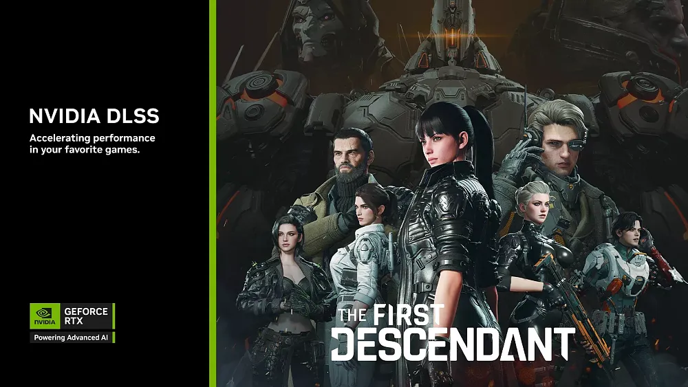 Nvidia promotional art saying that The First Descendant now has DLSS 4 with Multi Frame Generation support.