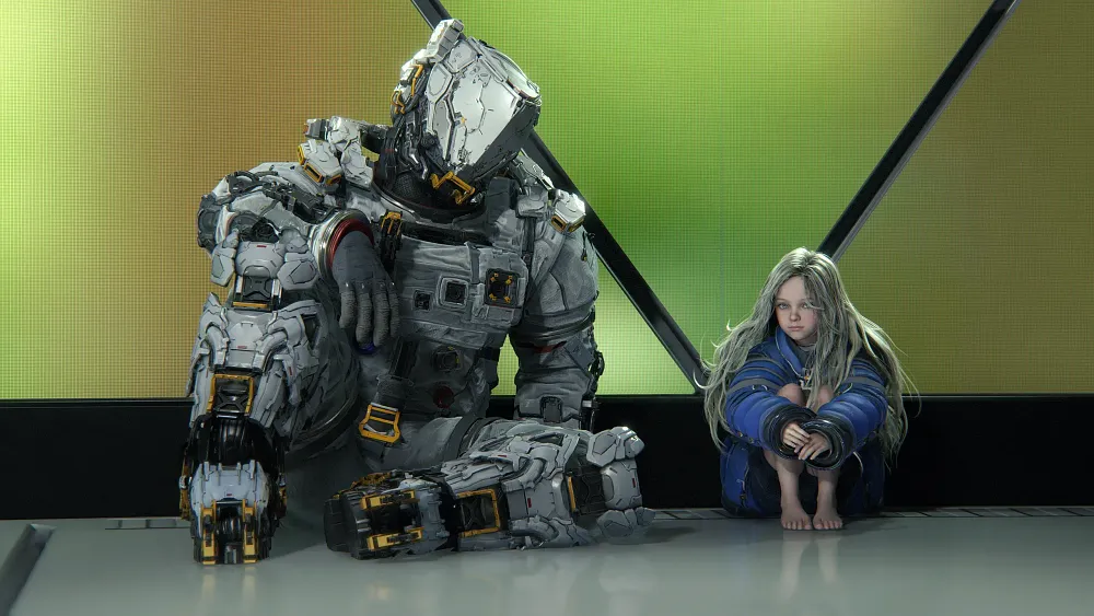 Screenshot from the delayed Capcom game Pragmata.