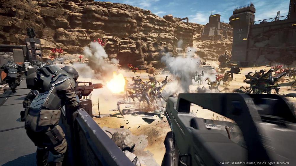 Screenshot from the Starship Troopers: Extermination game.