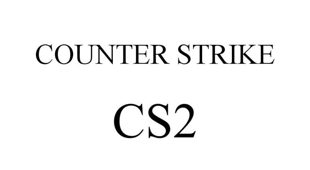 Text on white background saying Counter Strike and CS2.