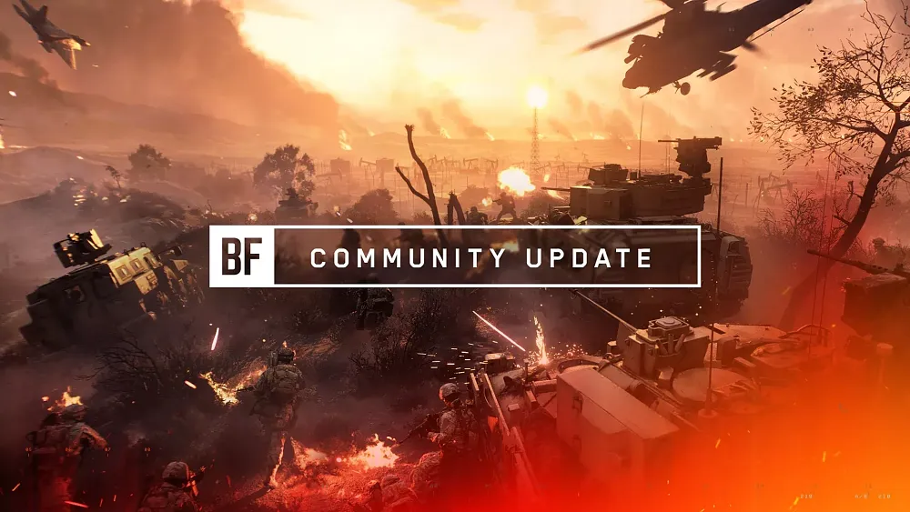 Art saying that the content below is for community update notes for Battlefield 6.
