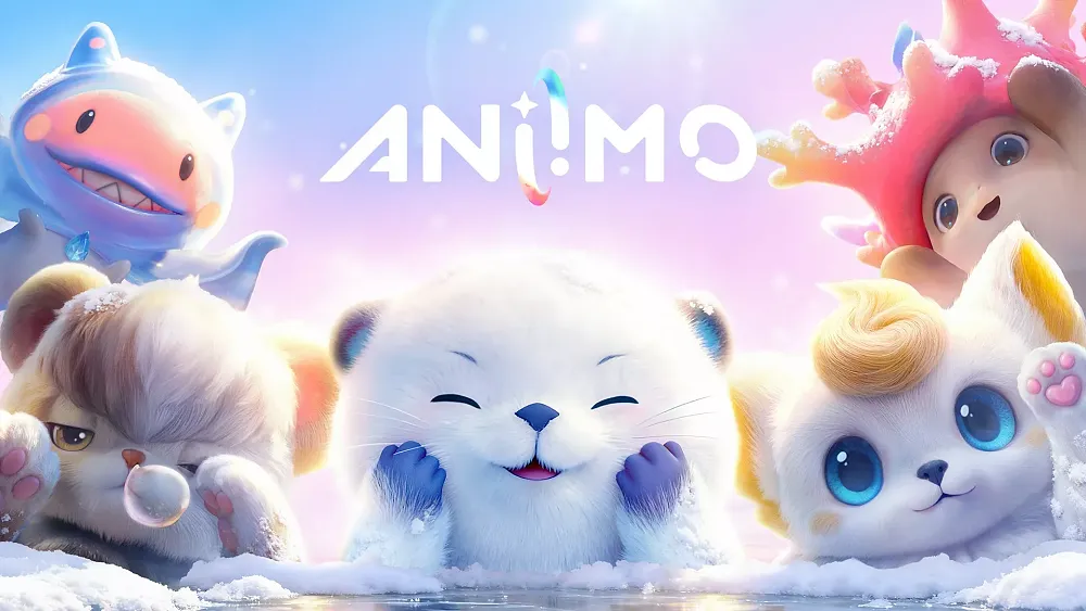 A handful of cute, colorful creatures and the game title, Aniimo.