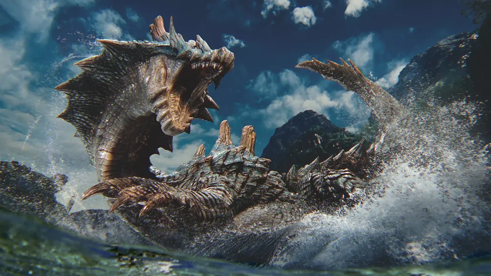 A leviathan-like monster, Lagiacrus, coming to Monster Hunter Wilds
