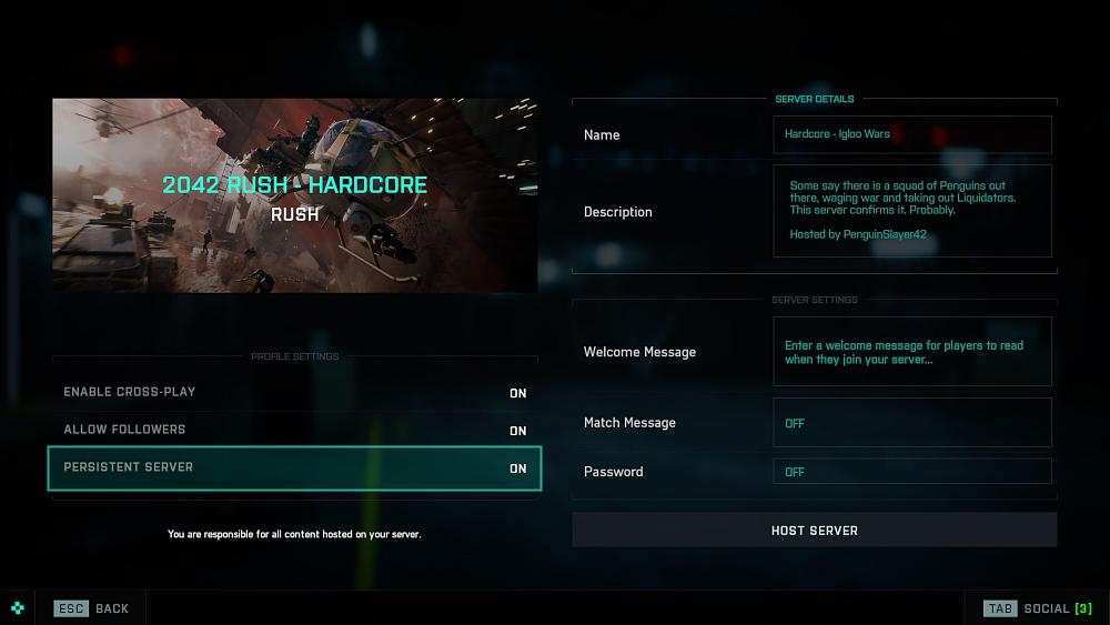 Battlefield 2042 Portal persistent servers