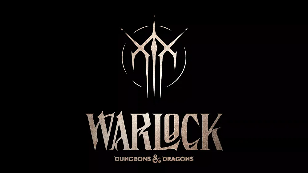 Logo for Warlock: Dungeons & Dragons, an upcoming video game from Wizards of the Coast.