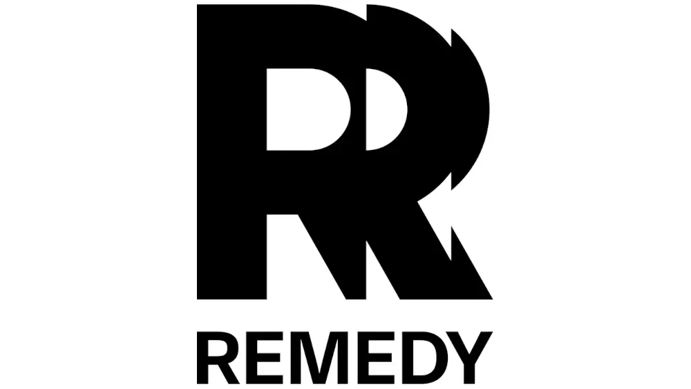 The 2025 logo for Remedy Entertainment showing a stylized letter R above the word REMEDY.