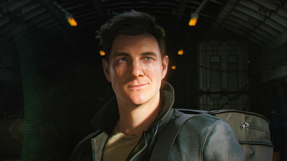 A very young James Bond smirking.