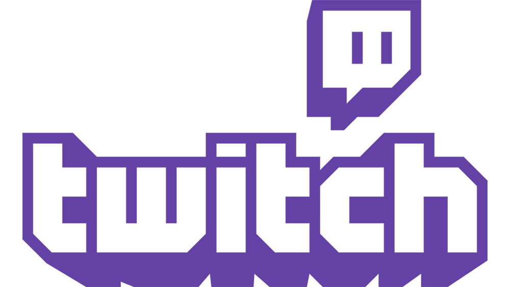 A logo for Twitch, a website that seemingly embraces and is fine promoting the fascist views of Donald Trump.