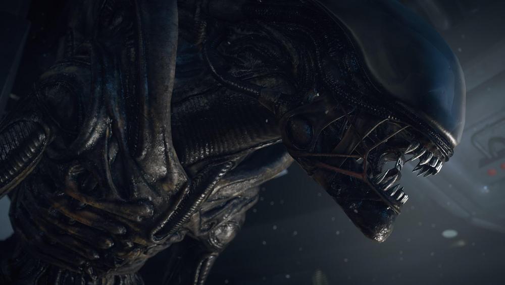 A closeup of the alien xenomorph from Alien: Isolation.