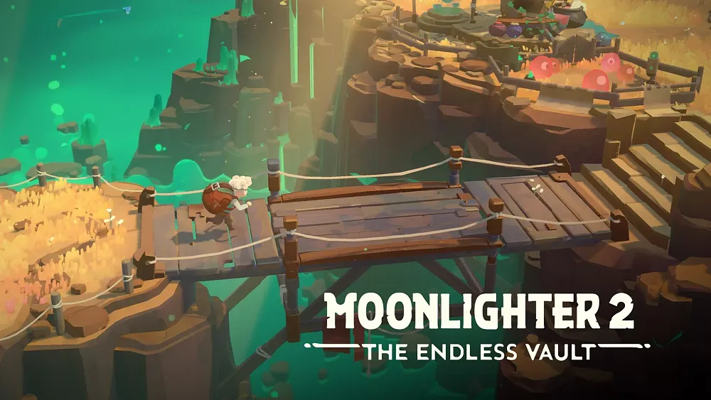 The main character, Wil, running through a dungeon in Moonlighter 2.