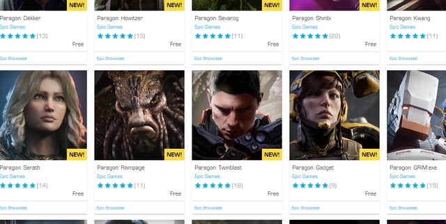 Free Paragon assets