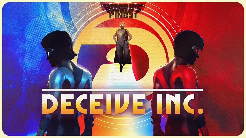 Art for the Worlds Finest update for Deceive Inc. showing spies back to back with another in the far background.
