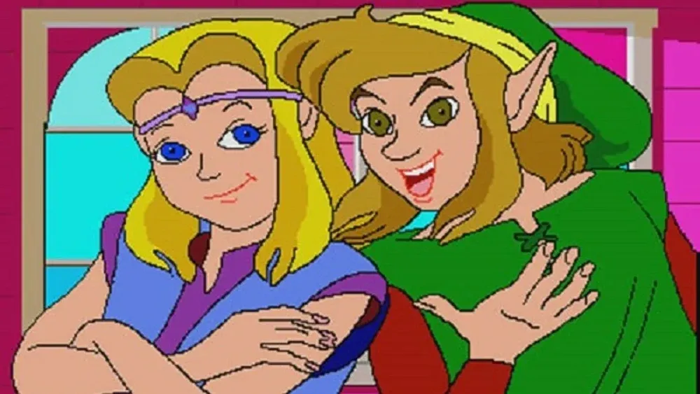 A still from one of the Philips CD-i Legend of Zelda games.