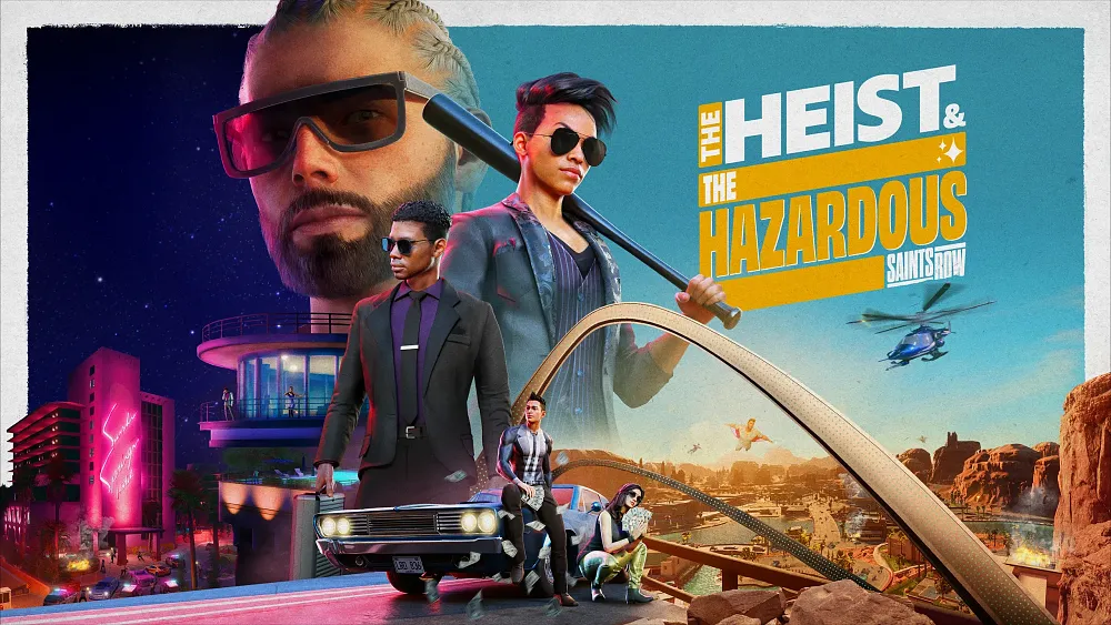 Key art for Saints Row expansion DLC called The Heist & The Hazardous.