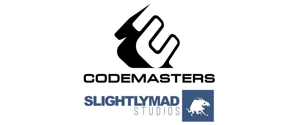 Codemasters and Slightly Mad Studios logos