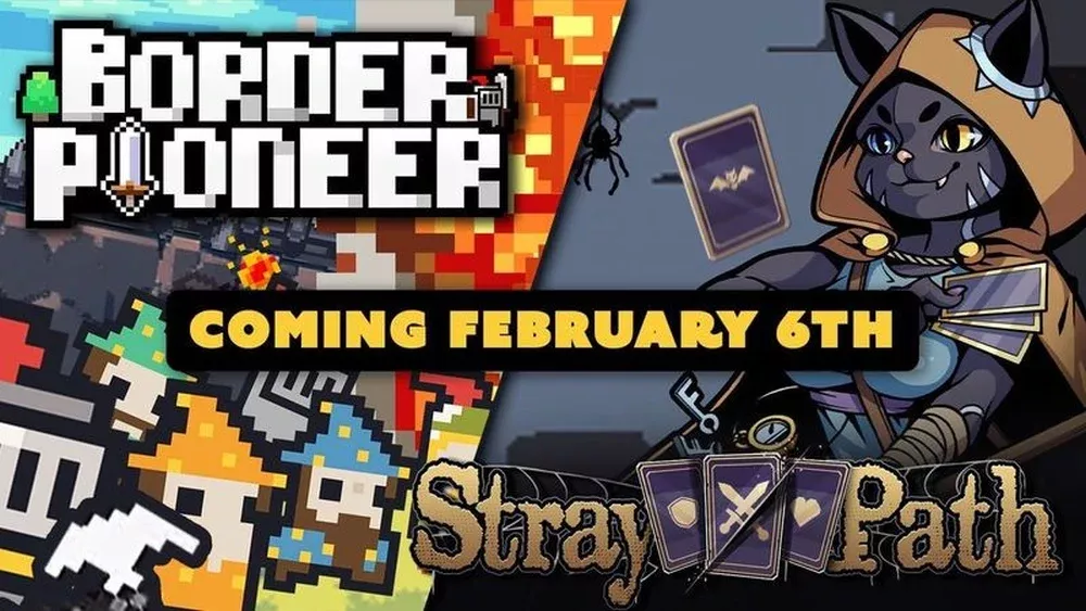 Art promoting the release of Border Pioneer and Stray Path. Both are coming February 6th.