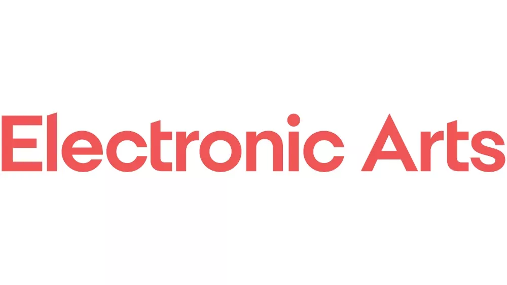 Red-ish text on a white background that says Electronic Arts.